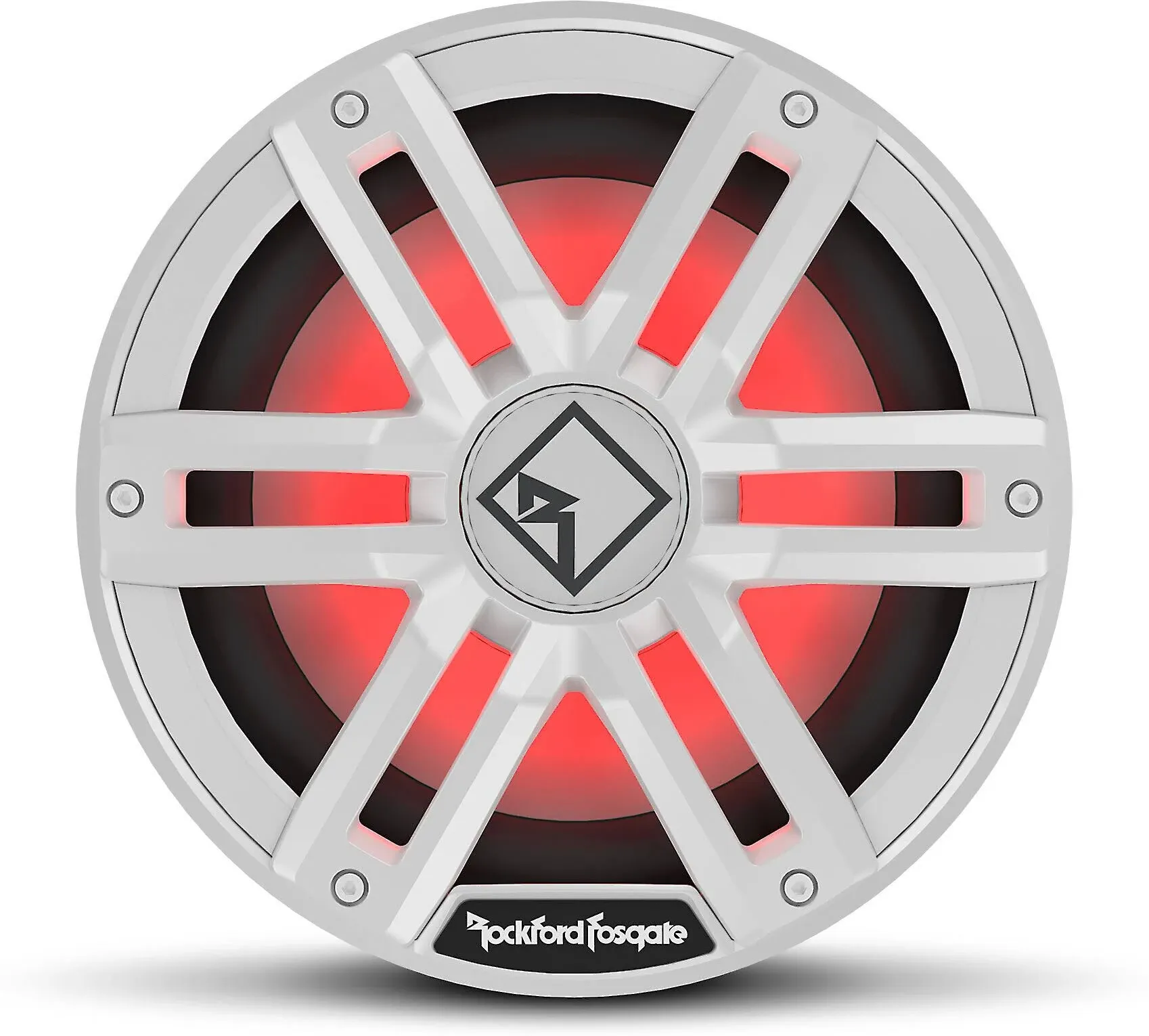 Rockford Fosgate M2 10" DVC 2-Ohm Color Optix White Infinite Baffle Marine Subwoofer
