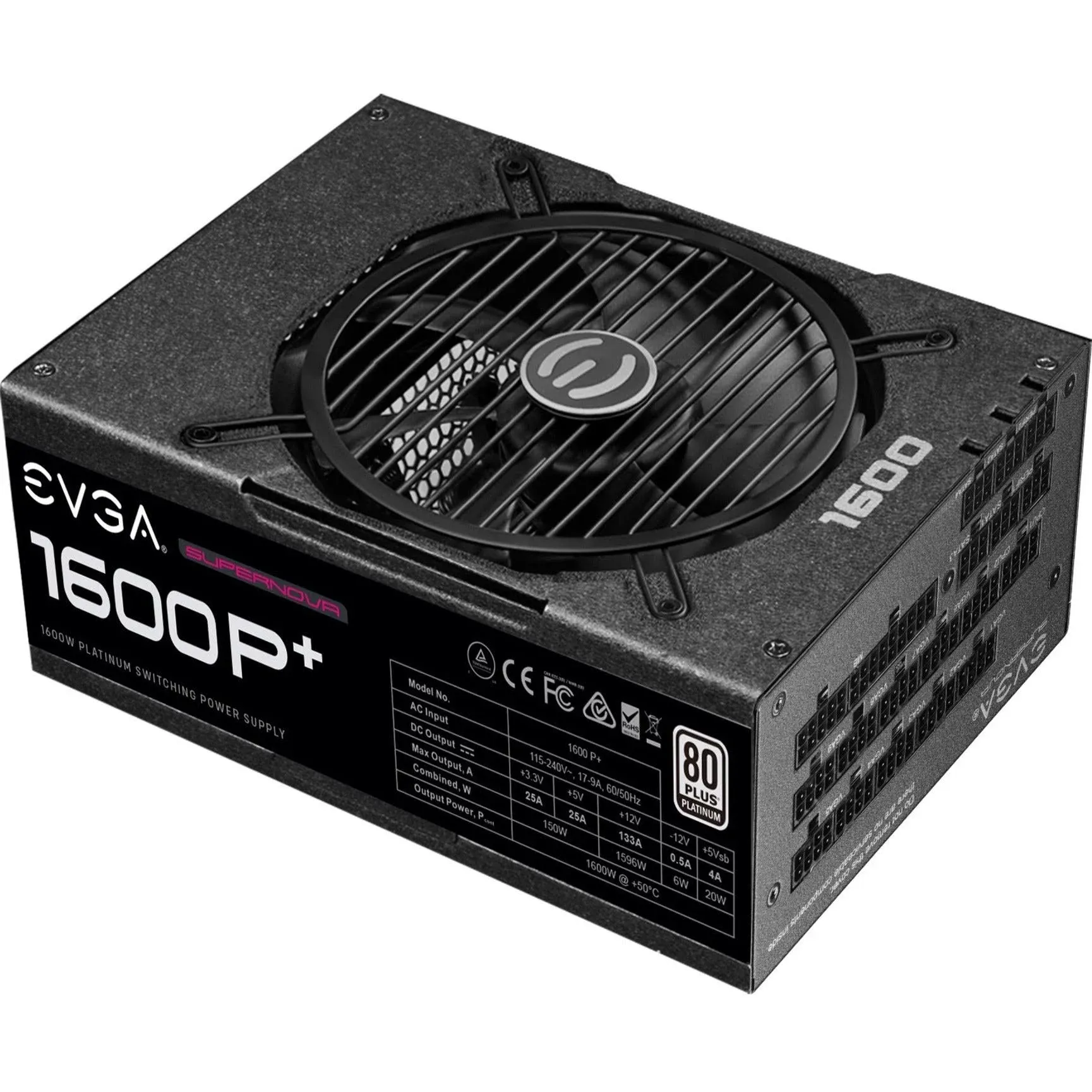 EVGA SuperNOVA 1600 P+, 80+ Platinum 1600W, Fully Modular, 10 Year Warranty, Includes FREE Power On Self Tester, Power Supply 220-PP-1600-X1