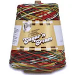 Lily SUGAR N CREAM CONES Fil noir – 1 paquet de 400 g – Coton – #4 Moyen – 700 m – Tricot/Crochet