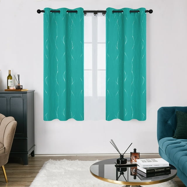 Deconovo Short Blackout Curtains, 54 inch Length, 2 Panels - Energy Efficient ...