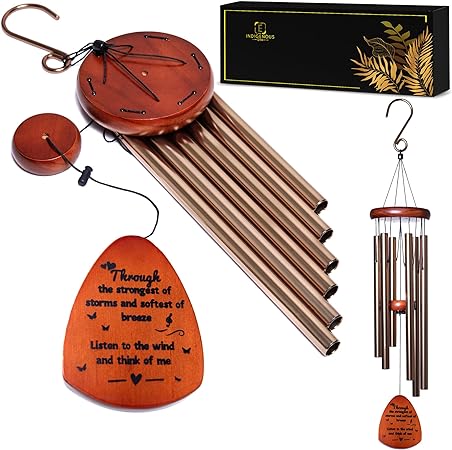 Memorial Wind Chimes for Loss of Loved One, 32" Sympathy Wind Chimes, in Memory