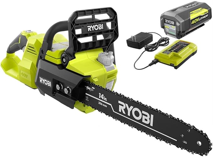 RYOBI Electric Chainsaws 14" Automatic Chain Oiler+Bumper Spikes W/ Pole Saw