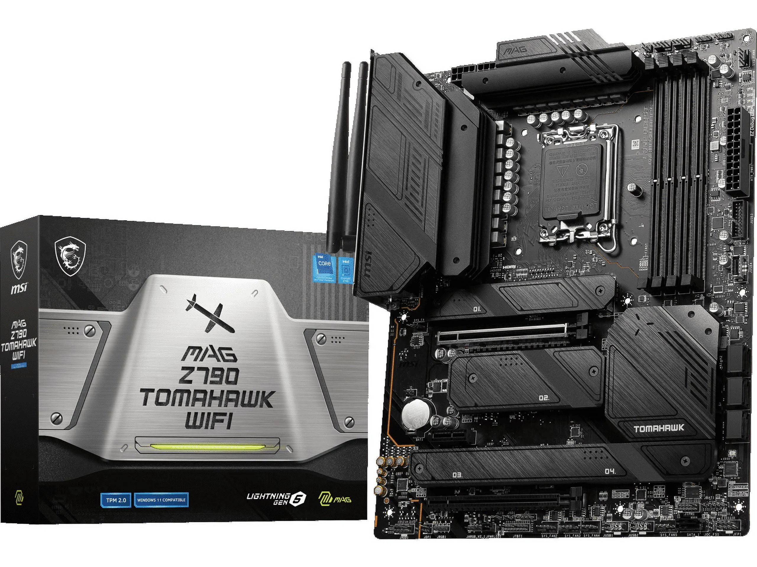 MSI MAG Z790 Tomahawk WiFi Gaming Motherboard (Supports 12th/13th Gen Intel Processors, LGA 1700, DDR5, PCIe 5.0, M.2, 2.5Gbps LAN, USB 3.2 Gen2, Wi-Fi 6E, ATX)