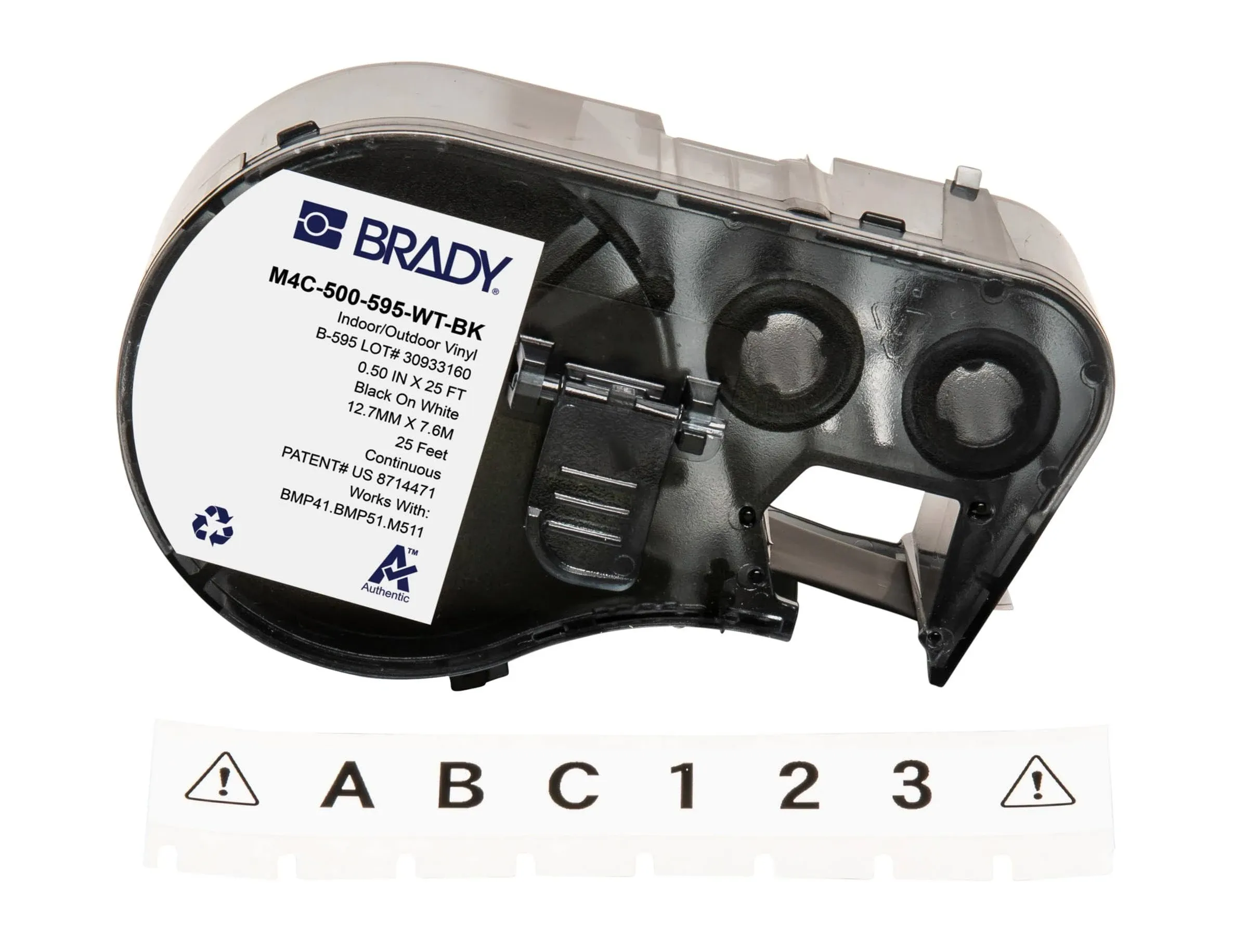 Brady M4C-500-595-WT-BK