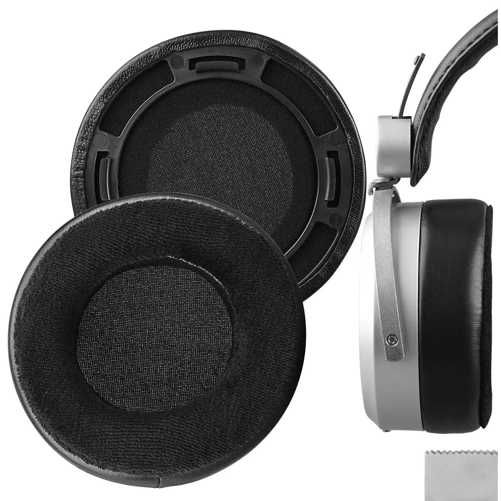 Sheepskin& Velour Earpads for Hifiman HE400SE, HE400, 400I, HE560, HE500 - Comfortable Replacement Cushions, Durable Headset Ear Pads - Black