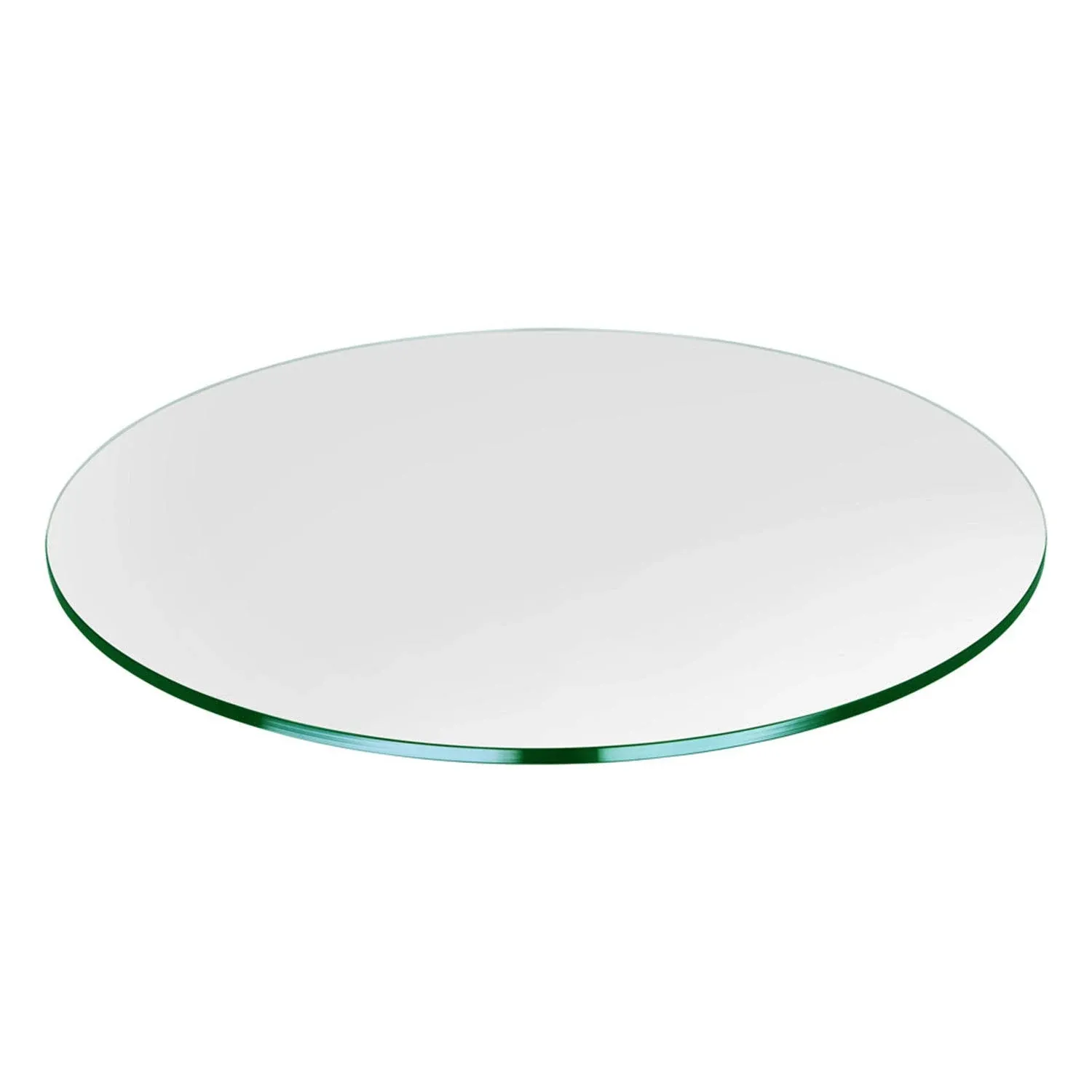 Pro Safe Glass 24" Round Tempered Glass Table Top 1/4" Thick Bevel Edge