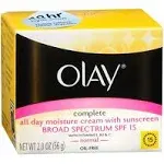 Olay Complete All Day Moisture Cream with Sunscreen Broad Spectrum SPF 15 2 oz. Jar