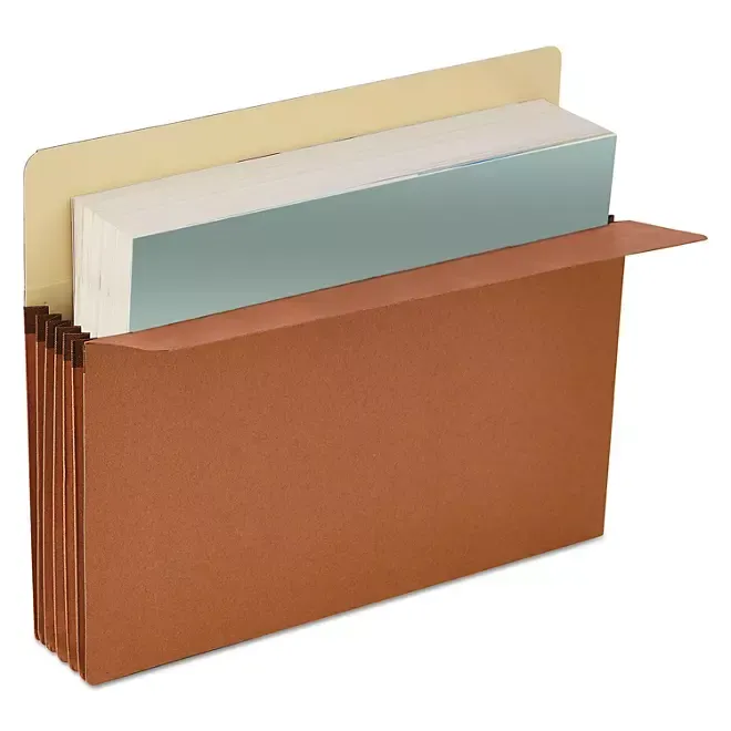 Redrope Expanding File Pockets, 3.5" Expansion, Letter Size, Redrope, 25/Box