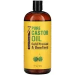 Seven Minerals, Pure Castor Oil, Cold Pressed & Unrefined, Unscented