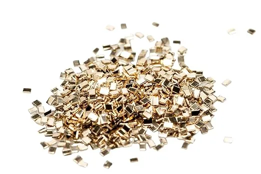 Yellow Silver Chip Hard Solder 3 Grams (~2000 Pcs) Matched Gold-Filled 0.5 x 1.0 x 0.25mm Ultra Tiny Made in USA by Craft Wire