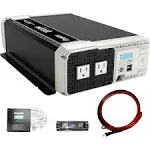 Energizer 2000 Watt Pure Sine Wave Power Inverter 12V DC to 110V/120V Converter for Family RV Off Grid Solar System with Dual USB Ports LCD Display & Installation Kit Included- ETL Approved-UL STD 458