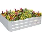 Raised Galvanized Steel Rectangle Garden Bed 47" L x 11" H