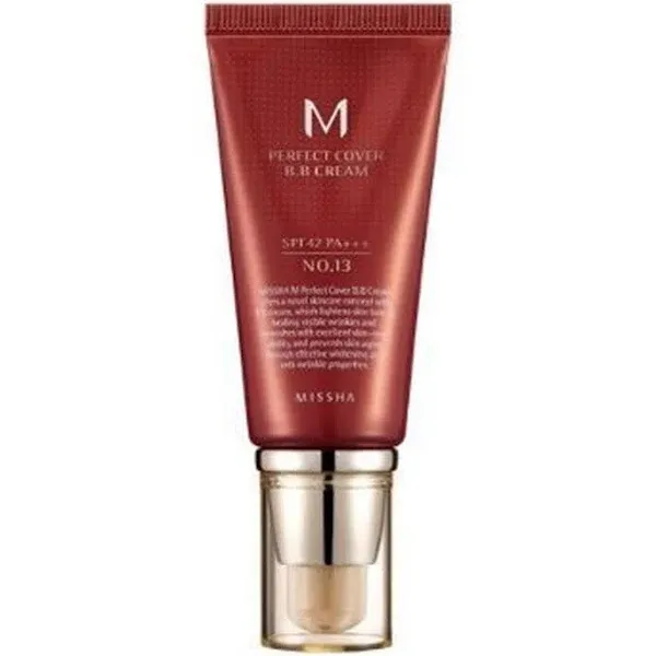 M Perfect Cover B.B Cream, SPF 42 PA+++, No. 21 Light Beige, 1.7 oz (50 ml)