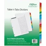 Office Essentials 11677 Table 'n Tabs Dividers, A-Z 26-Tab, for Letter Size