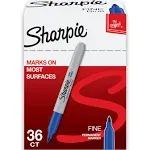 Sharpie Fine Point Permanent Marker Blue 36/Pack