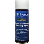 Brilliance Laser Inks 12 oz Aluminum Laser Marking Spray - Black, Anti Clog Permanent Metal Engraving Aerosol Compatible with Fiber, YAG, Diode, and