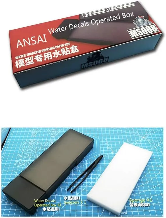 Water Decals Sticker Operated Box with Decal Tweezers Model Craft Airplane...