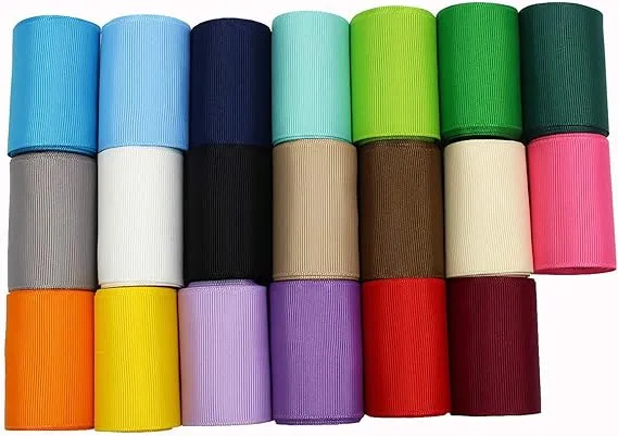 2 Inches Grosgrain Ribbons Fabric Ribbons 20 Colors2 Yards Each Total 40 Yards ...
