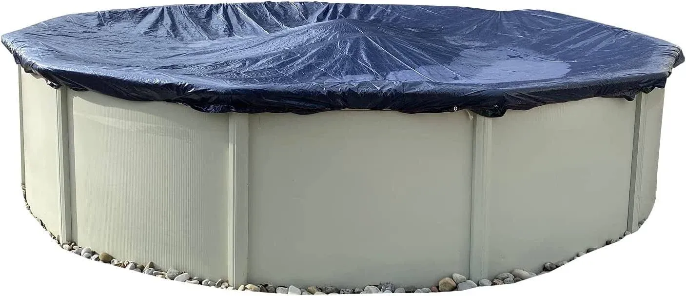 Winter Block Pool Cover for Above Ground Round Pool, 24 ft Includes Winch and Cable