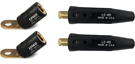 Combo 2 Each Lenco 08030 CT-40FA Terminal Lug & 2 Each LC-40 Cable Connector 05