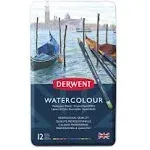 Derwent Colored Pencils, WaterColour, Water Color Pencils, Drawing, Art, Metal Tin, 24 Count (32883)