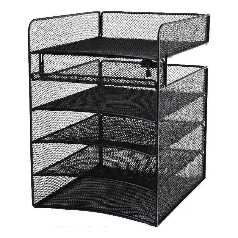 Safco Onyx Horizontal Hanging Desktop Storage, Black