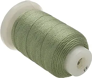 The Beadsmith Pure Silk Cord - Green Color - Size F (0.348mm/0.0137?) - 140 Yards (420ft), 1/2-Ounce Spool - for Knotting Pearls, Gemstones, Crystals