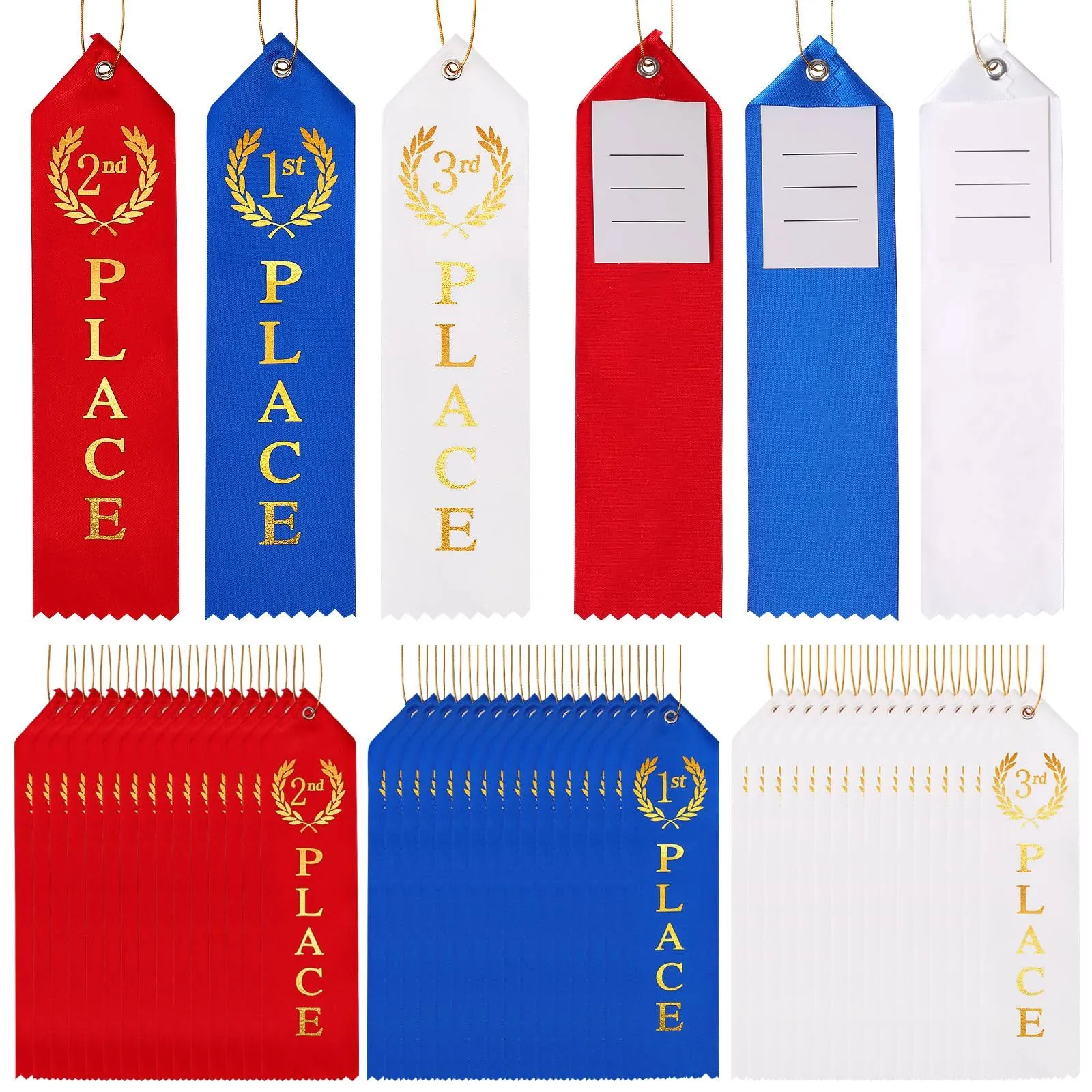 48pcs Award Ribbons Medal Ribbons 1st, 2nd, 3rd Place