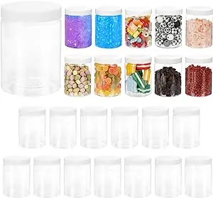 Habbi 24 Pack 8oz Slime Containers with Lids 8 OZ. /24 packs, Transparent