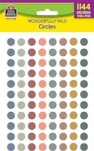 Teacher Created Resources Wonderfully Wild Circles Mini Stickers