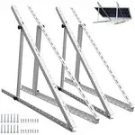 ECO-WORTHY 2 Sets 45inch Adjustable Solar Panel Tilt Mount Brackets with Foldable Tilt Legs, Ieal for 2-4pcs 180 200 300 400 Watt Solar Panel for