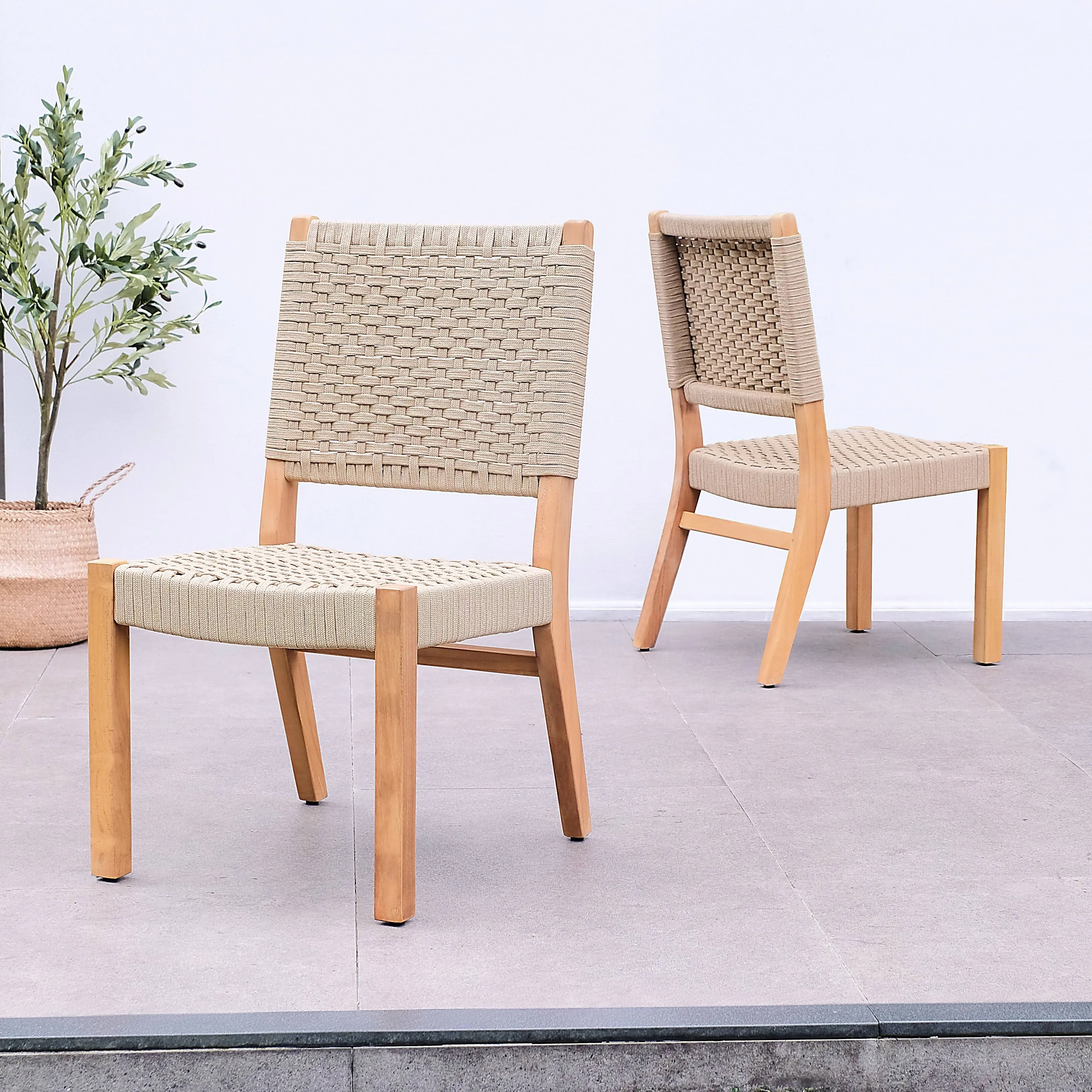 Cambridge Casual 2-Piece Teak Dining Chair