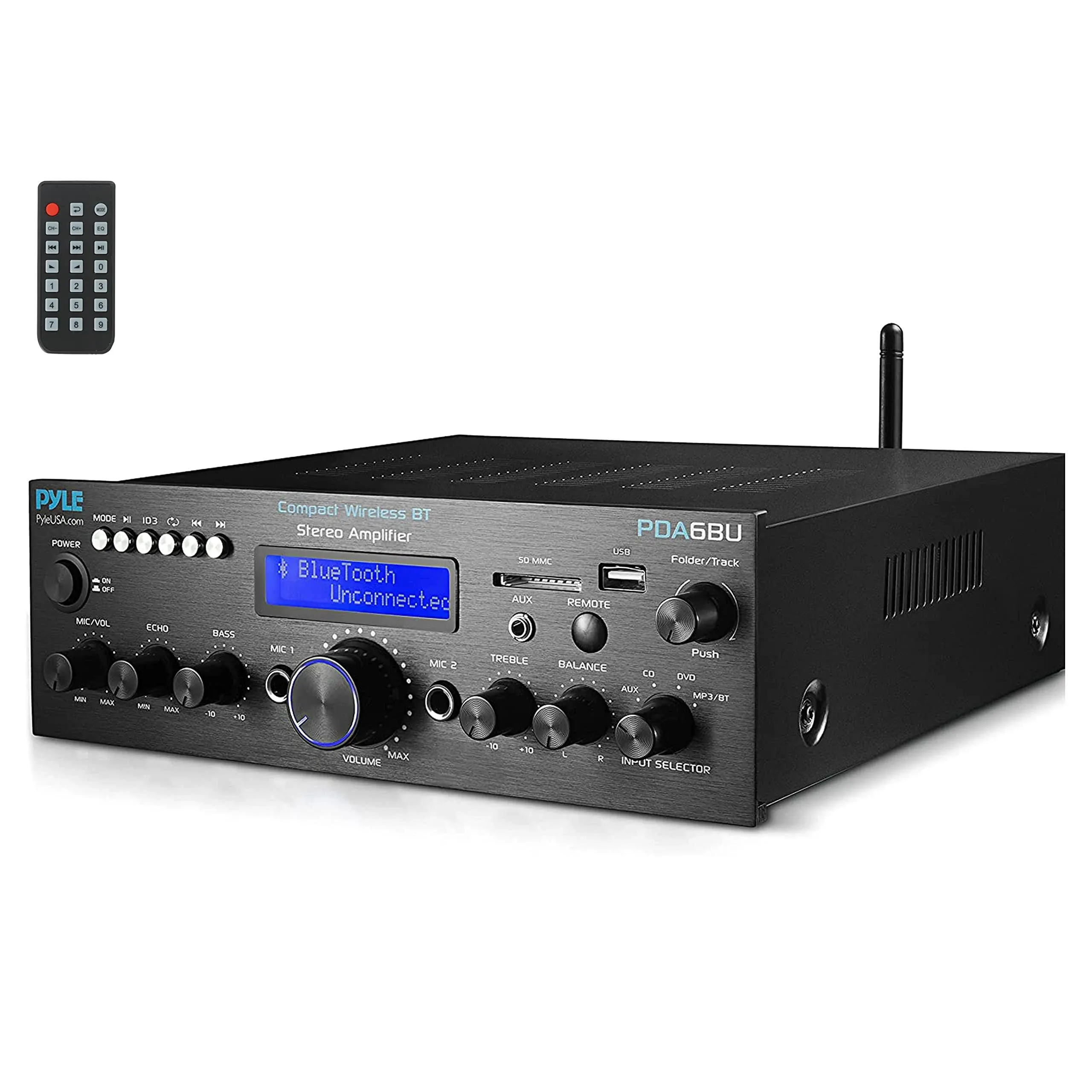 Pyle PDA6BU Bluetooth Stereo Amplifier Receiver