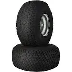 2-Pack 16 x 6.5-8 Riding Lawn Mower Tire and wheel with 3/4" or 5/8'' Bushing, 16Inch Tire Assembly for Lawn Mower, Garden Tractor.3" -6''Offset Hub. (16 x 6.50-8 Flat Free,3" Center Hub)