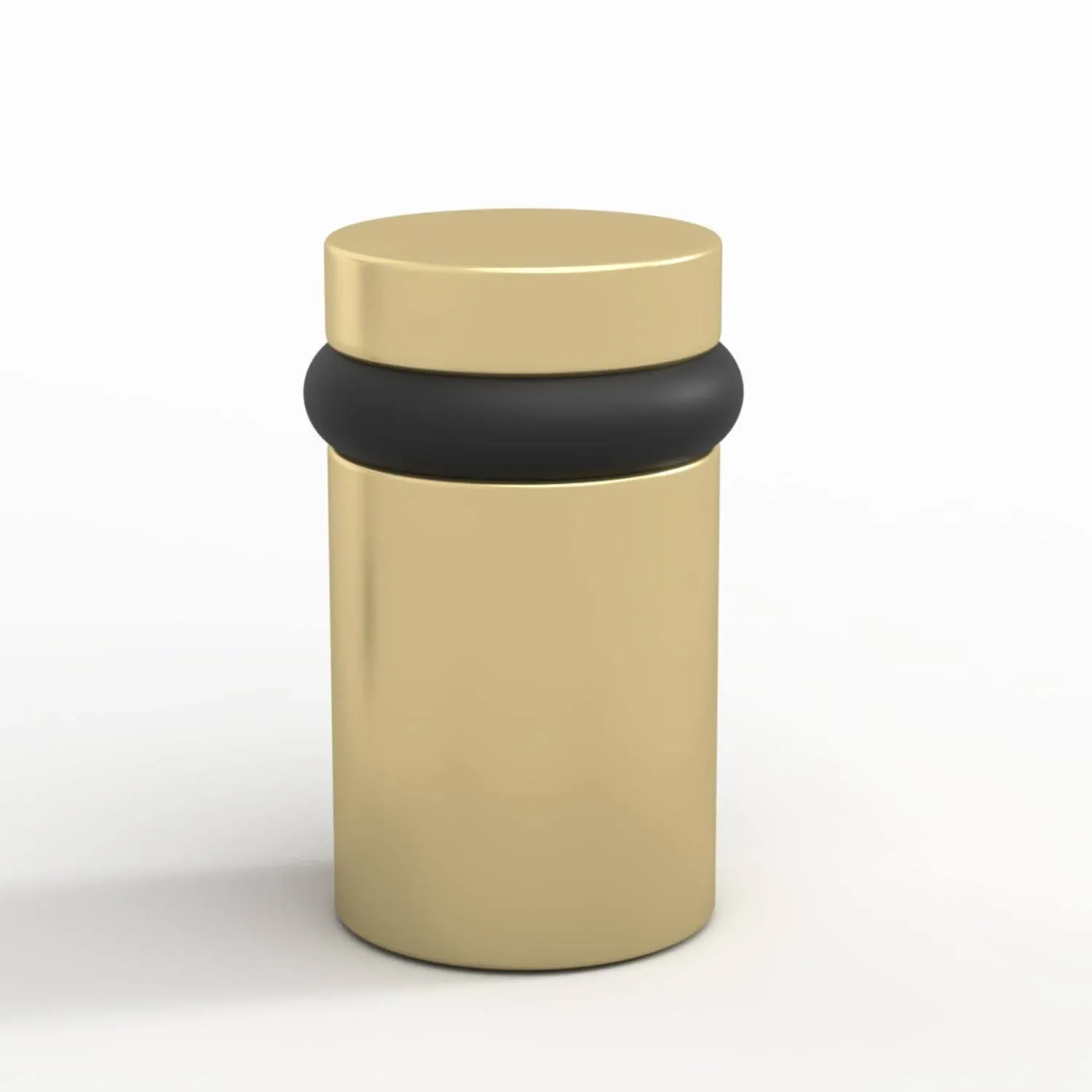 Floor Door Stopper - Black Door Stopper Quickly Installed 1.5 Inch Matte Black