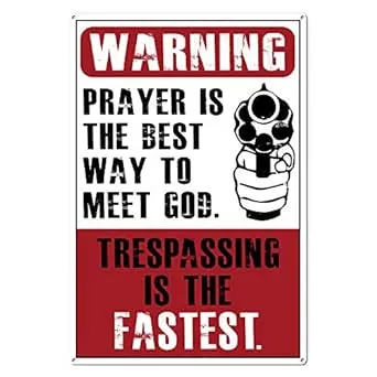 No Trespassing Security Metal Sign