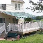 Patio Awning Retractable 12'x10', Fully Assembled Manual Commercial Grade -