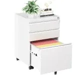 3 Drawer Mobile File Cabinet with Lock