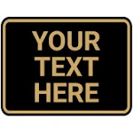 Classic Framed Custom Personalizable Plastic Wall or Door Sign | Your Custom Message | Enter Your Text | Easy to Install Comes With Strong 2 Sided Foam Tape | Business Signs | Home Signs | Property