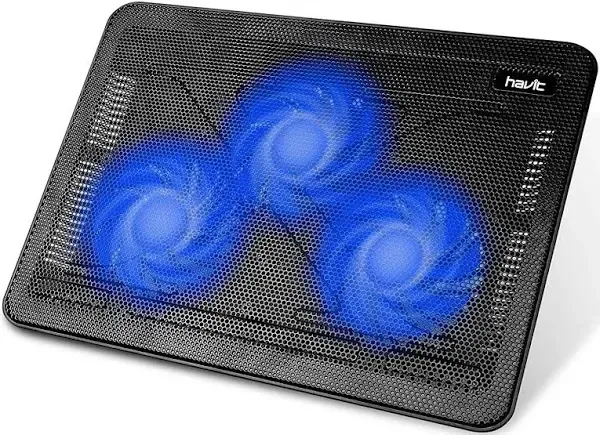 havit Cooling Pad 12"-17" Laptop Cooler with 3 Ultra Quiet Fans