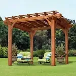 Backyard Discovery 12' by 10' Cedar Wood Pergola 6214