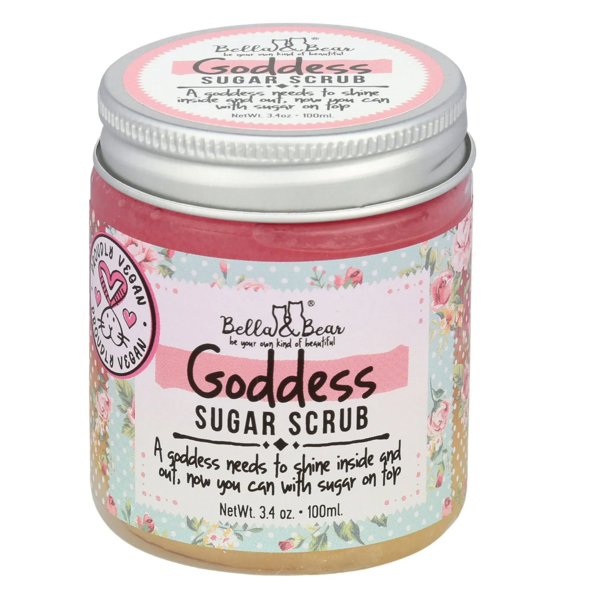 Bella & Bear Goddess Sugar Scrub - Travel Size - Vegan 3.4oz (Travel Size)