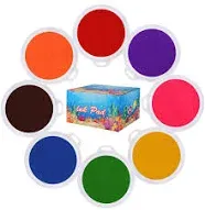 8 Pack 7.1" Large Ink Pad for Rubber Stamp Partner DIY Color, Rainbow Finger ...
