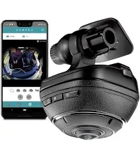 RAZO DC3000A d’Action 360, 360 Degree Dash Cam: 4K Dash Camera for Car with Built-in WiFi and GPS, Sony Video Sensor, WDR, 3-Axis G-Sensor, Stereo Microphone, Complete Car Camera Video Security