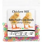 Baby Poultry Leg Bands 1/4" Medium Chick (100)