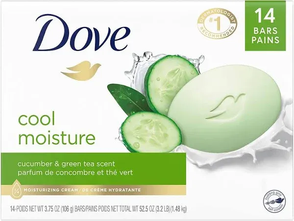 Dove Beauty Bar, Cucumber & Green Tea Scent, Cool Moisture