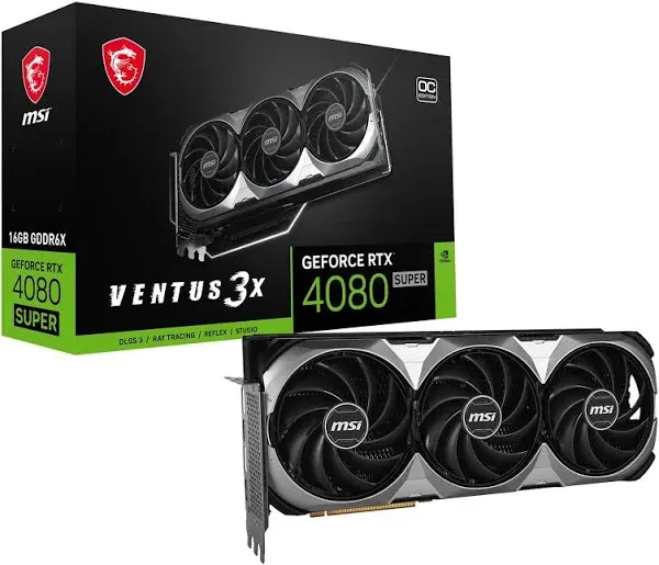 MSI Ventus GeForce RTX 4080 Super 16g 3X OC Nvidia 16 GB Gddr6x