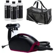 Naked Sun Fascination Spray Tanning Machine with Honey Glow Tanning Solutions and Pro Tech Duffel Bundle (5 Items)