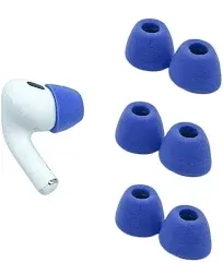 Comply Foam Ear Tips for Apple AirPods Pro Generation 1 & 2, Medium, Electric Blue, 3 Pairs