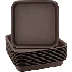 KEILEOHO 12 Pack 10 inch Square Plant Saucer